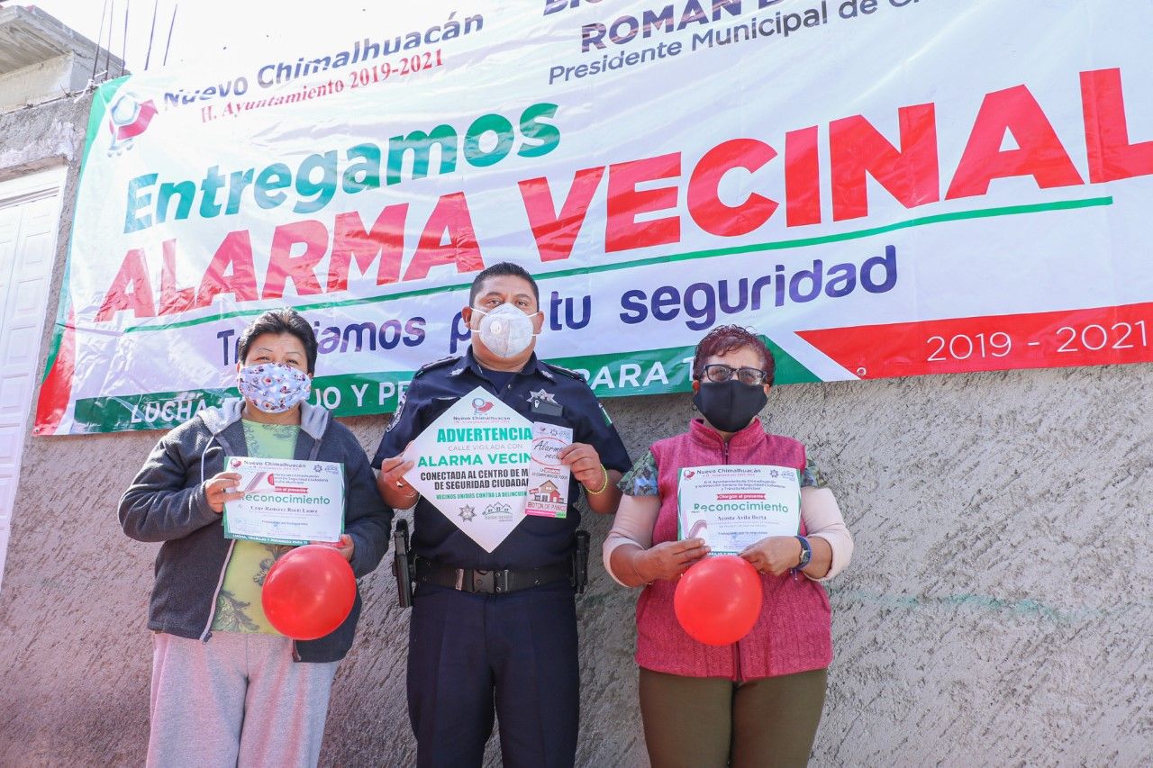 Chimalhuacán instala Alarmas Vecinales en Villa San Agustín y Mineros