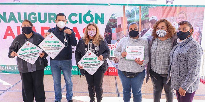 Policía de Chimalhuacan avanza en la colocación de Alarmas Hibridas 