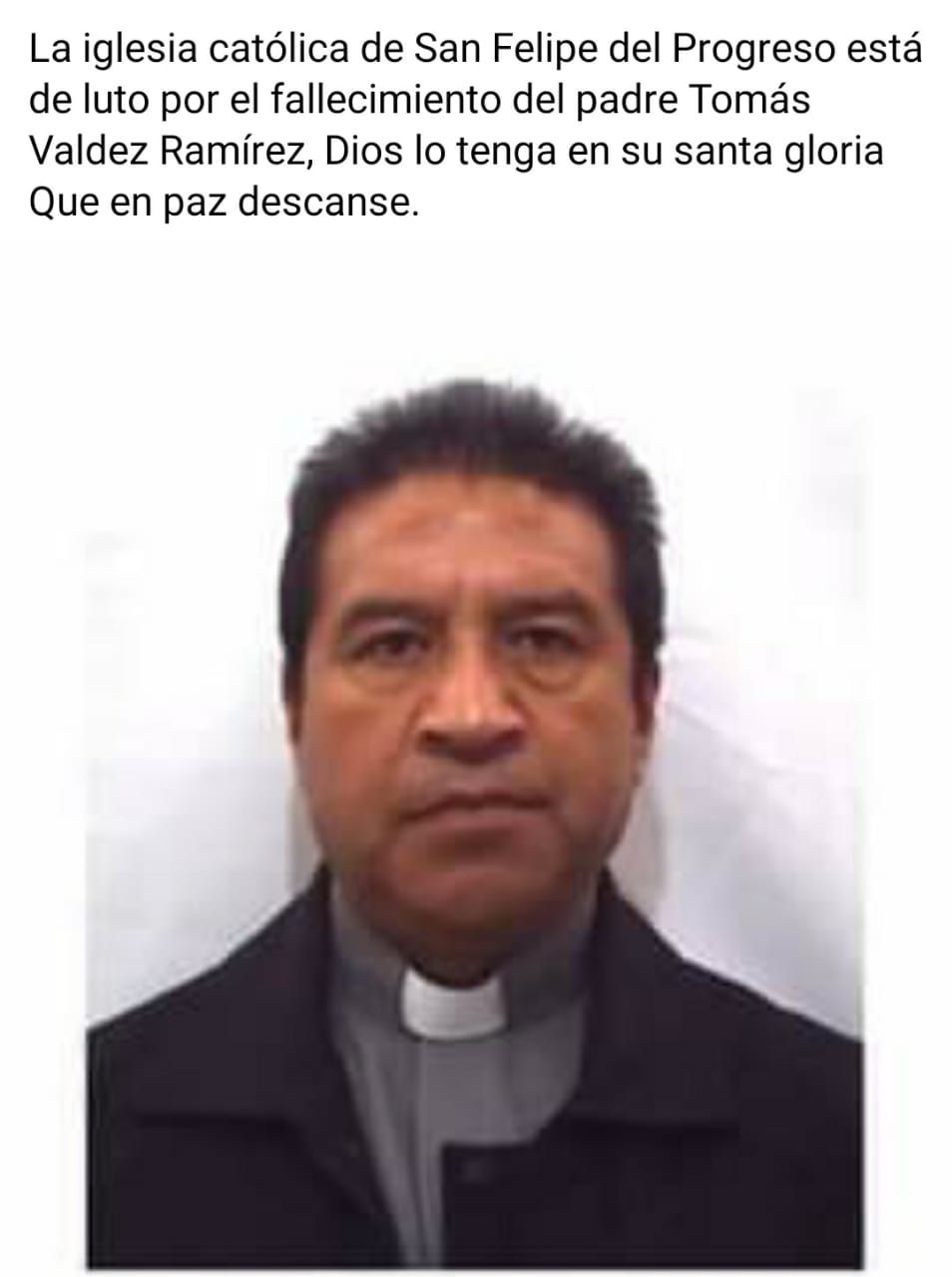 #Falleció sacerdote de San Felipe del Progreso