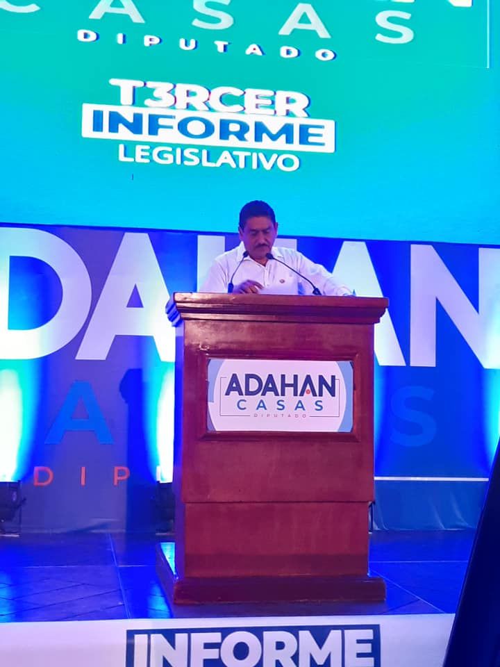 Adahan Casas en su Informe Legislativo, destacó el apoyo al personal de salud