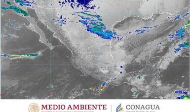 Se prevén lluvias torrenciales con descargas eléctricas en Chiapas, Oaxaca y Tabasco por el frente Frío Número 17