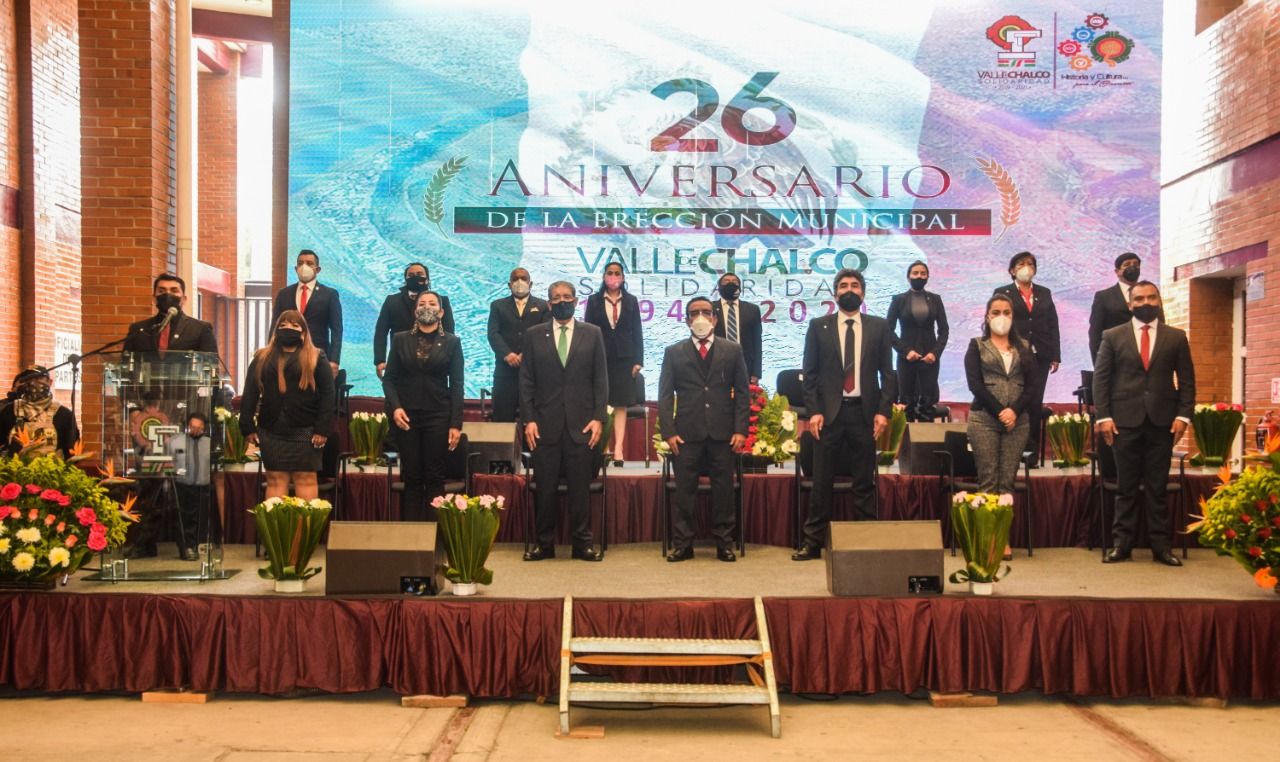 La Administración 2019-2021 celebra el 26 aniversario del reconocimiento constitucional de Valle de Chalco Solidaridad como el 122 municipio del Estado de México.*

