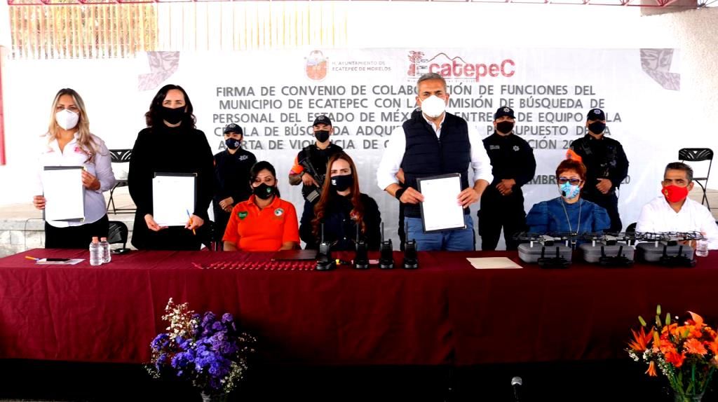 El Estado de México entrega equipamiento a célula de búsqueda del municipio de Ecatepec