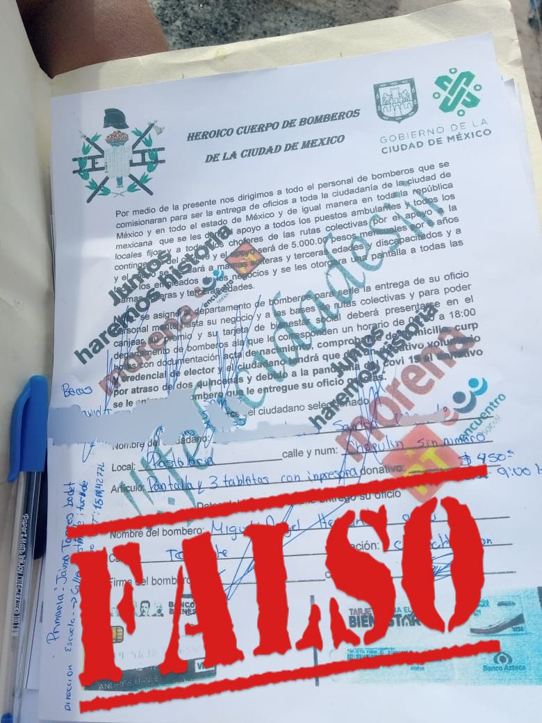 #Falso Bombero de CDMX engaña a comerciantes con documentos apócrifos 
