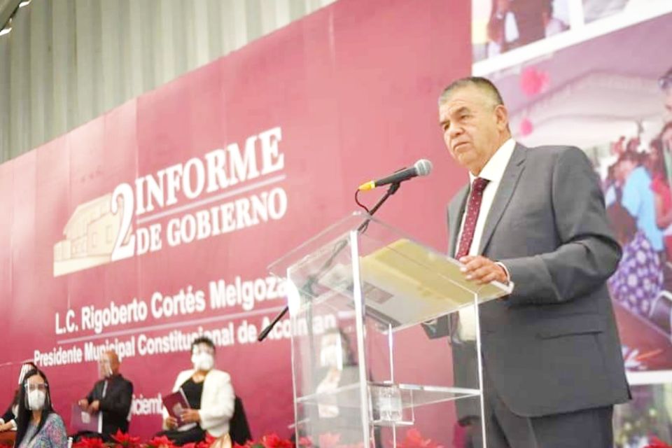 Rigoberto Cortés Melgoza presidente de Acolman rinde su 2º informe de gobierno 