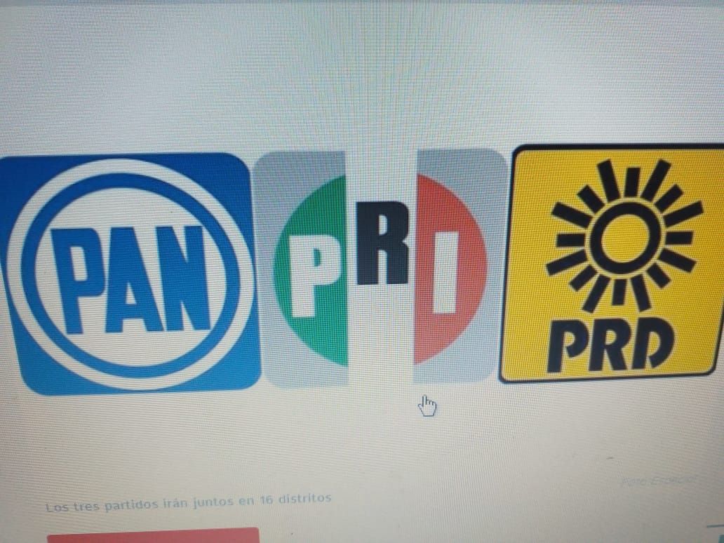 #Edomex: Estos son los distritos federales en los que van juntos PRI-PAN-PRD