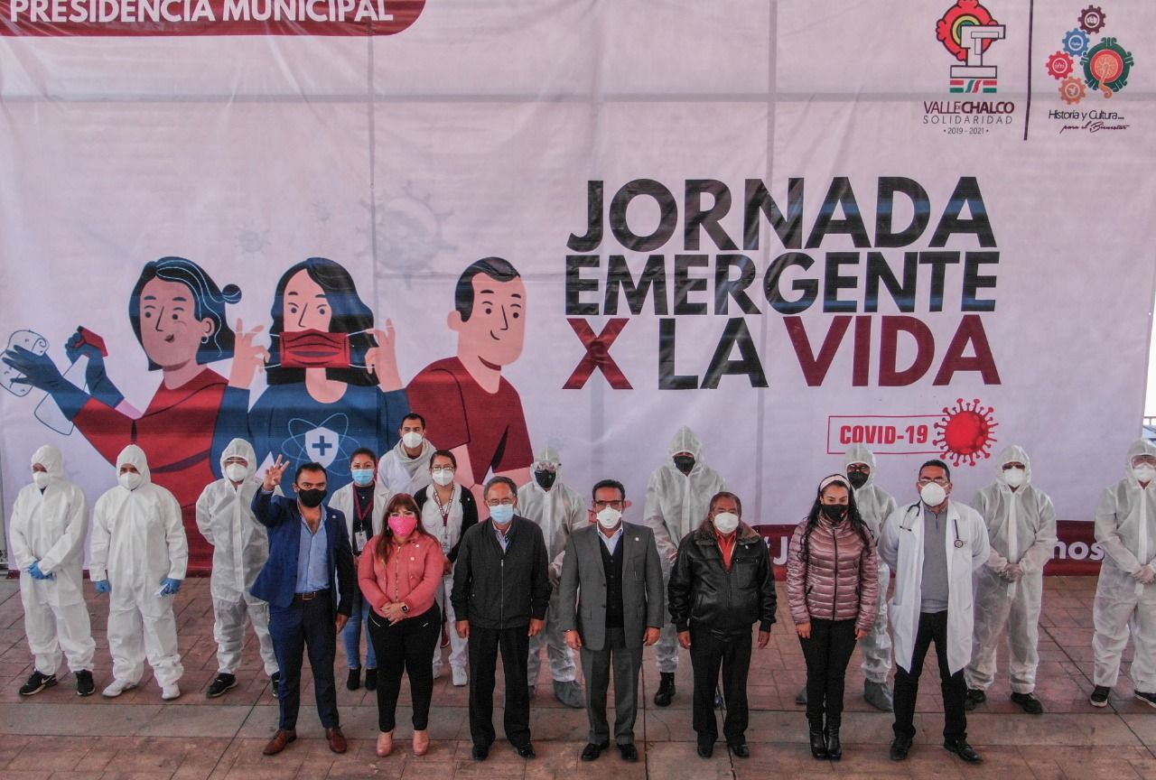 *Edil de Valle de Chalco Solidaridad presenta estrategia para ayudar a bajar los contagios por covid-19 durante el color rojo del semáforo epidemiológico.*