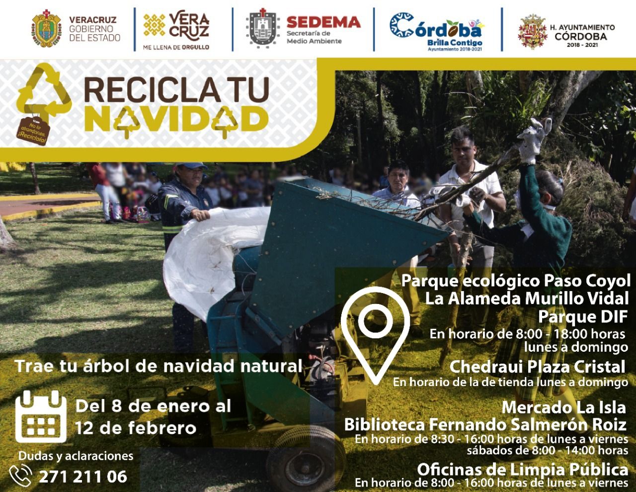 Córdoba sede estatal del programa Recicla tu Navidad 2021