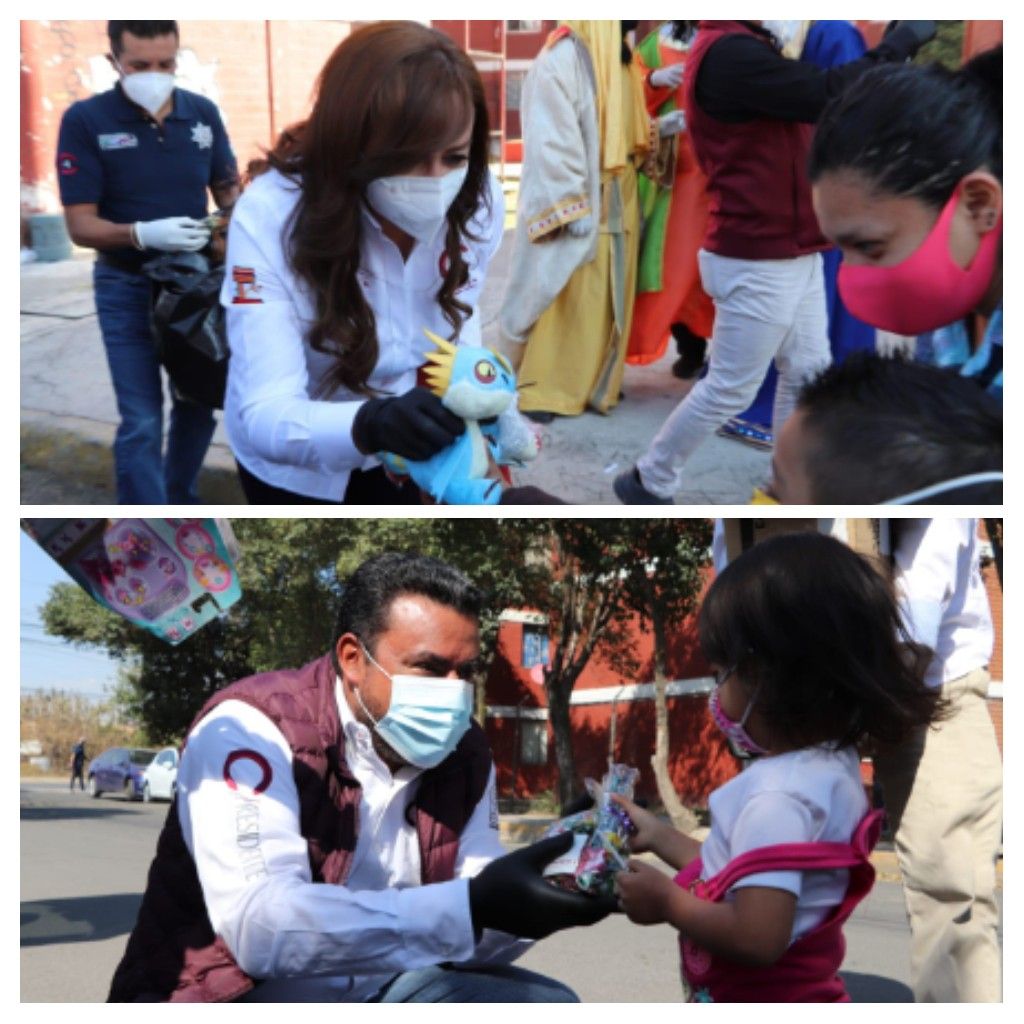 Cientos de niños fueron visitados por los Reyes Magos en Coacalco 