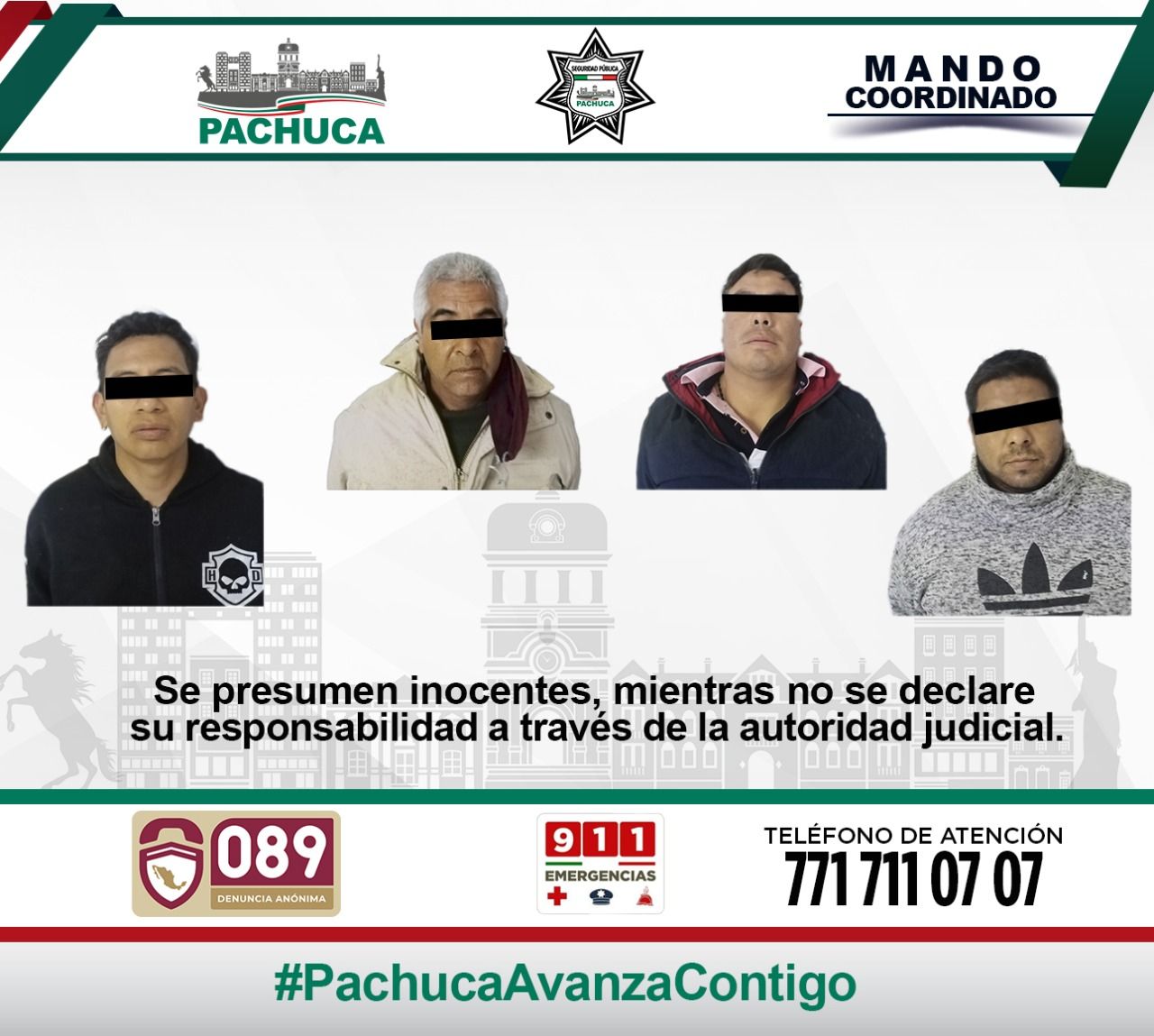 Asegura Policía de Pachuca a cuatro individuos por presunto allanamiento de vivienda