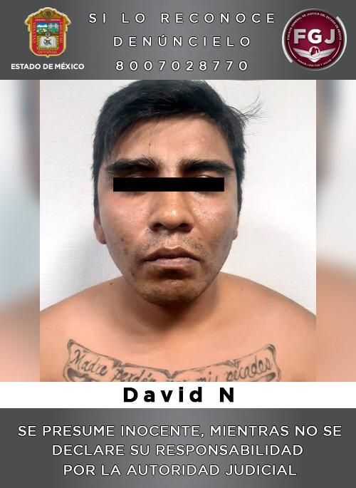 Elementos de la FGJEM atrapan a David "N" acusado de ser presunto distribuidor de droga y generar violencia en Huehuetoca