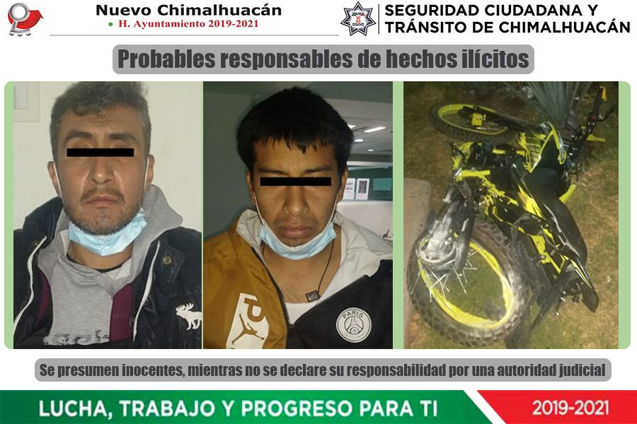 #Policía de Chimalhuacán detiene a dos rateros de vehículos, ya estrenan celda en el tambo