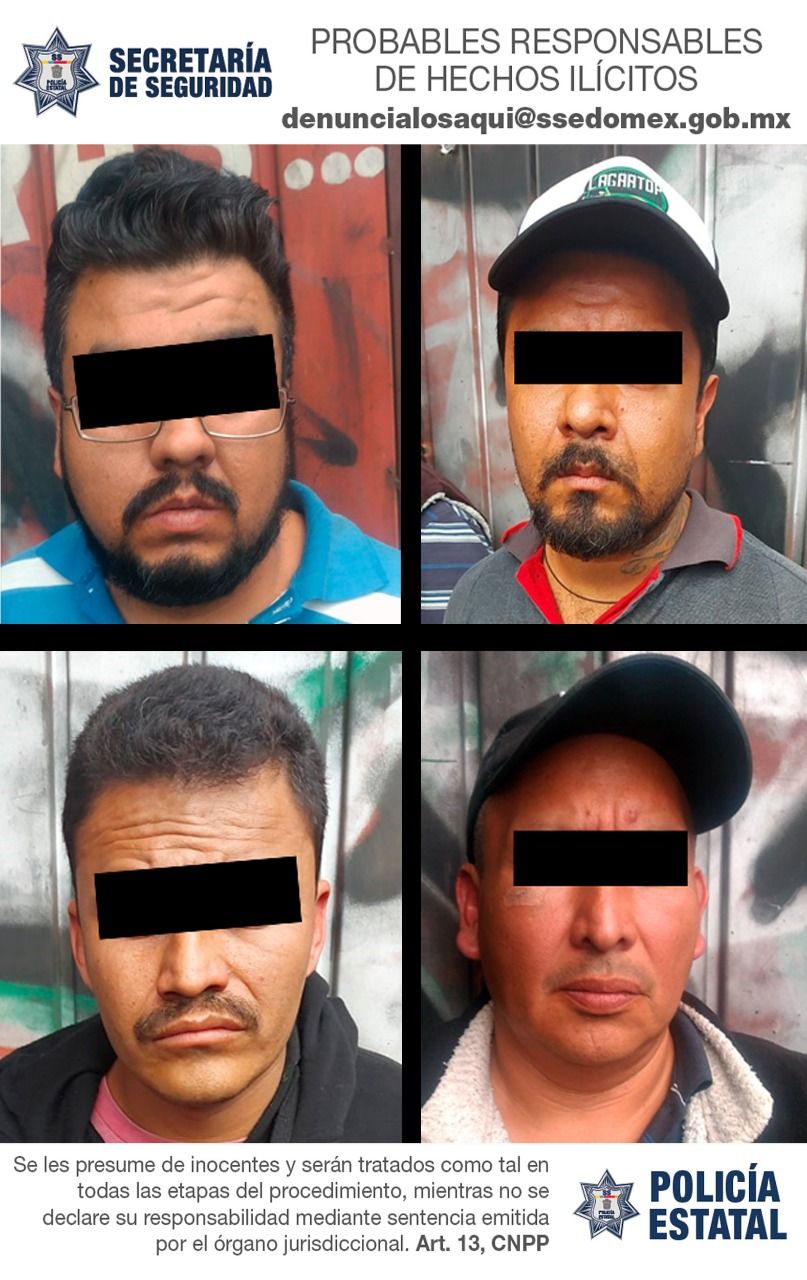 Elementos de las Secretarías de Seguridad del Estado de México y CDMX, desmantelan banda delictiva posiblemente dedicada al robo de vehículos
