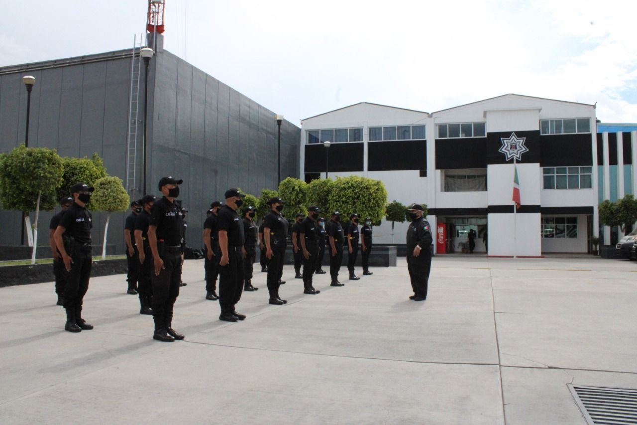 En Chimalhuacan capacitan a nuevos policías con medidas sanitarias
