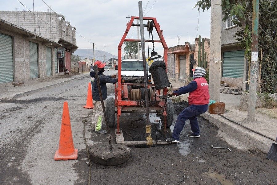 ODAPAS Chimalhuacán rehabilita sistema de drenaje