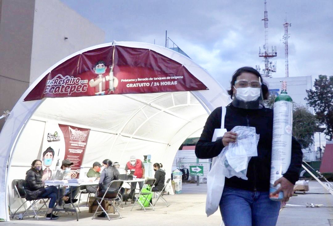 Un Respiro Para Ecatepec presta 400 tanques de oxígeno y realiza 320 recargas en 48 horas