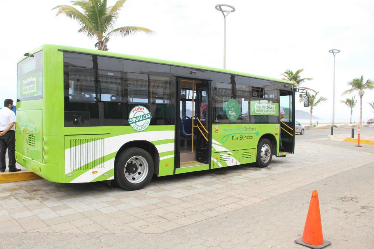 SEDESU inicia pruebas de autobús eléctrico para transporte urbano en Mazatlán