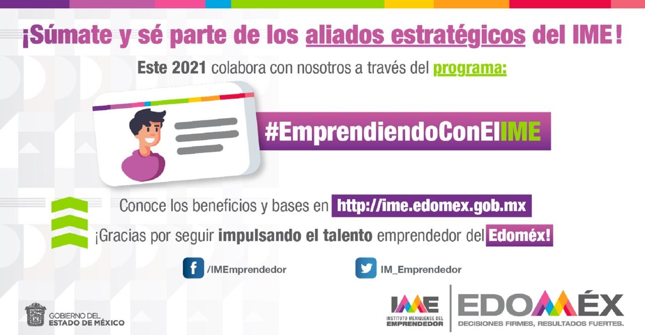 Lanza gobierno del edomex #Programa emprendiendo con el IME para sumar #expertos que ayuden al fortalecimiento económico