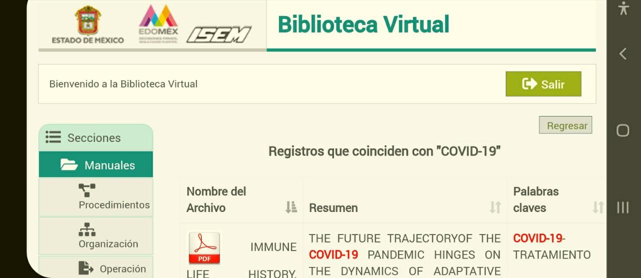 Para saber más sobre covid-19 visita la biblioteca virtual de divulgación científica 