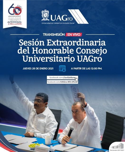Invita Javier Saldaña a la primera sesión del 2021 del H. Consejo Universitario