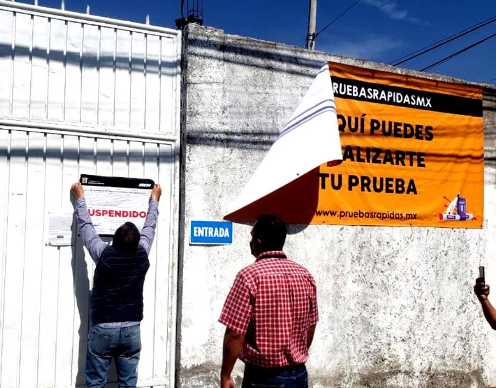 La COPRISEM suspende predio en Toluca que supuestamente albergaba un módulo COVID
