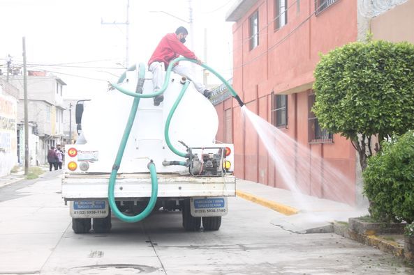Ante las cifras alarmantes de COVID-19 Antorcha Chicoloapan realiza jornadas de sanitizacion