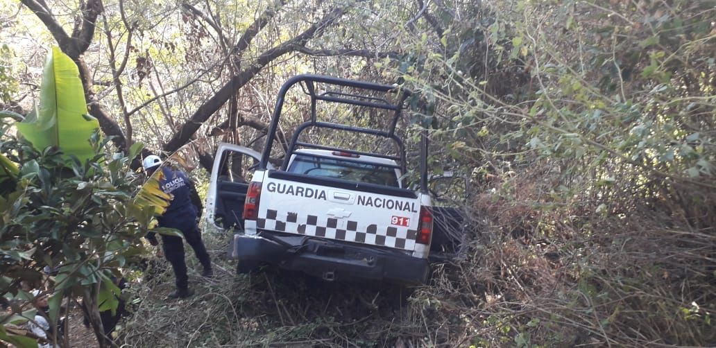 #Cuatro lesionados de la GN en volcadura en carretera Malinalco  - Tenancingo