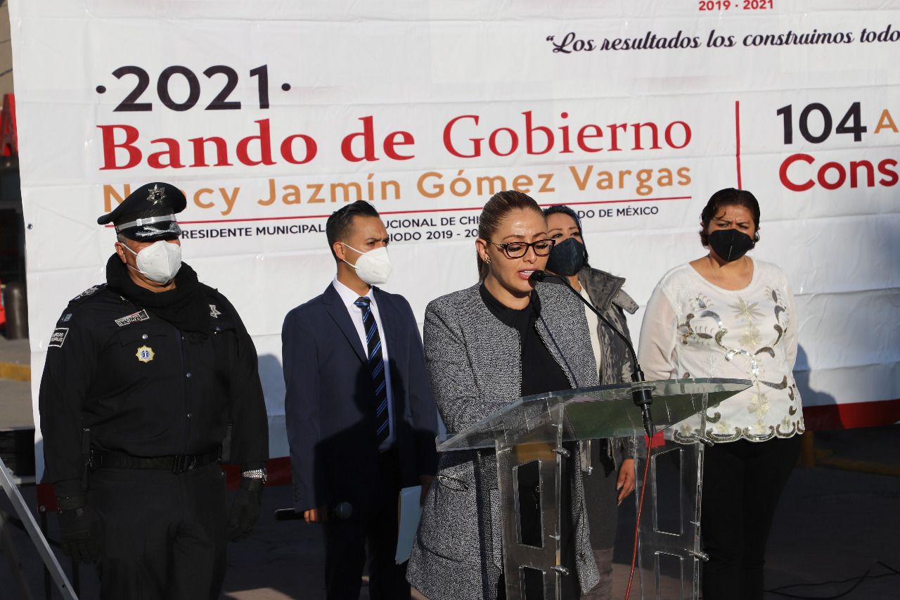 #Celebra gobierno de Chicoloapan la #Promulgación del ClV Aniversario de Nuestra #Constitución Política de los Estados Unidos Mexicanos: Nancy Gómez Vargas 