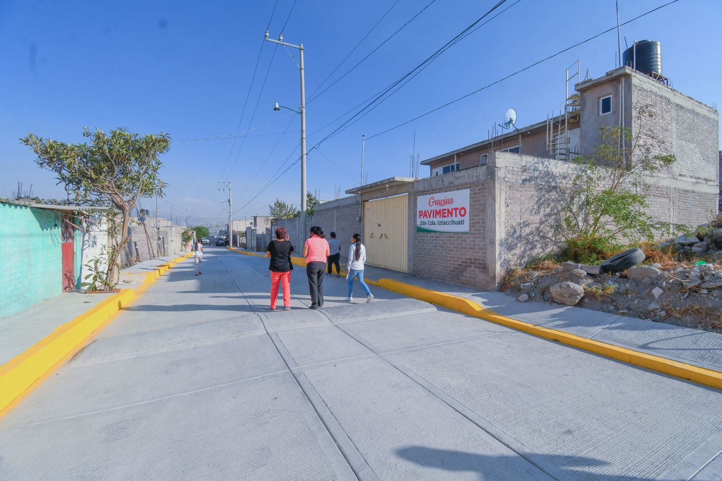 #Chimalhuacan concluyo pavimentación de vialidades de San Isidro y La Ladera