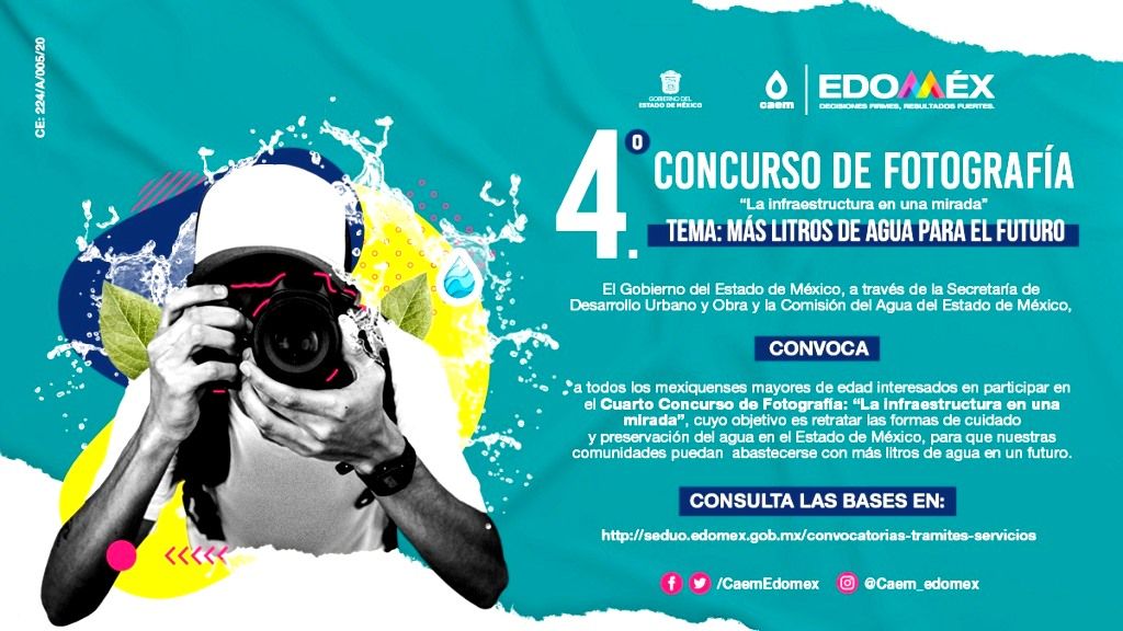 Invitan a mexiquenses a participar en el cuarto concurso de fotografía ’La infraestructura en una mirada’
