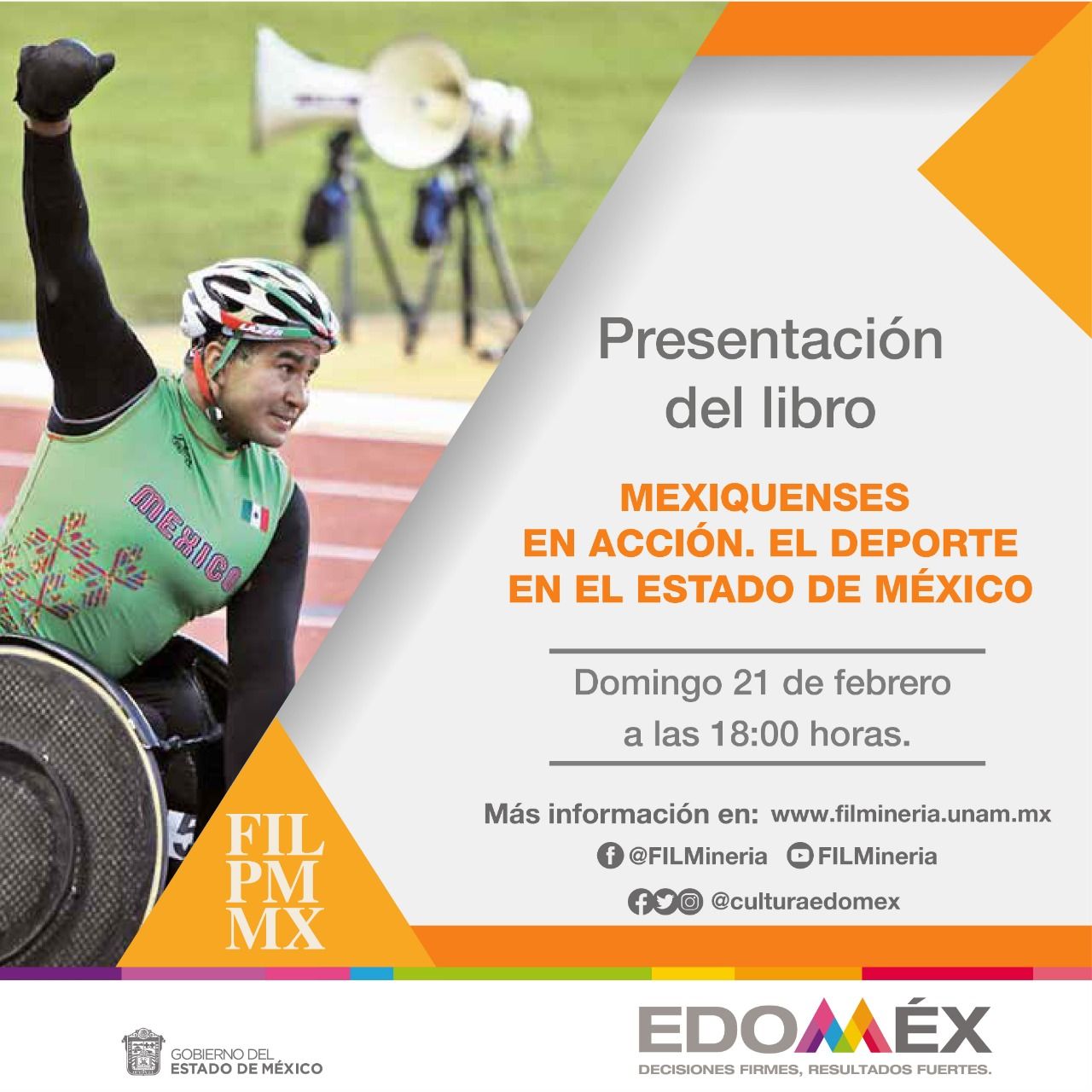 Presentará FOEM en fil de palacio de minería " Mexiquenses en acción. El deporte en el edomex" 
 