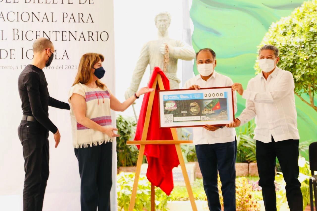 Emite Lotería Nacional billete conmemorativo al Bicentenario del Plan de Iguala