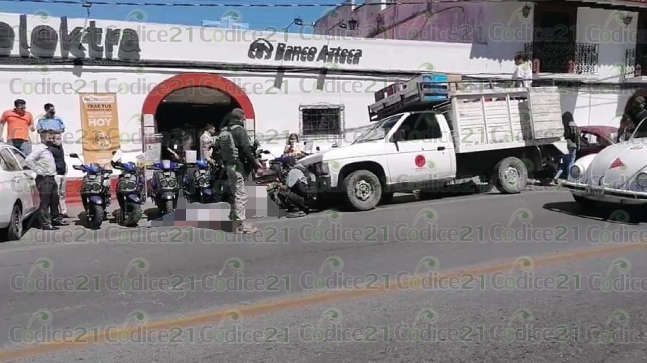 Balean gravemente a dos hombres frente a la tienda Elektra de Taxco