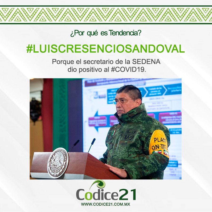 El secretario de la SEDENA dió positivo a COVID