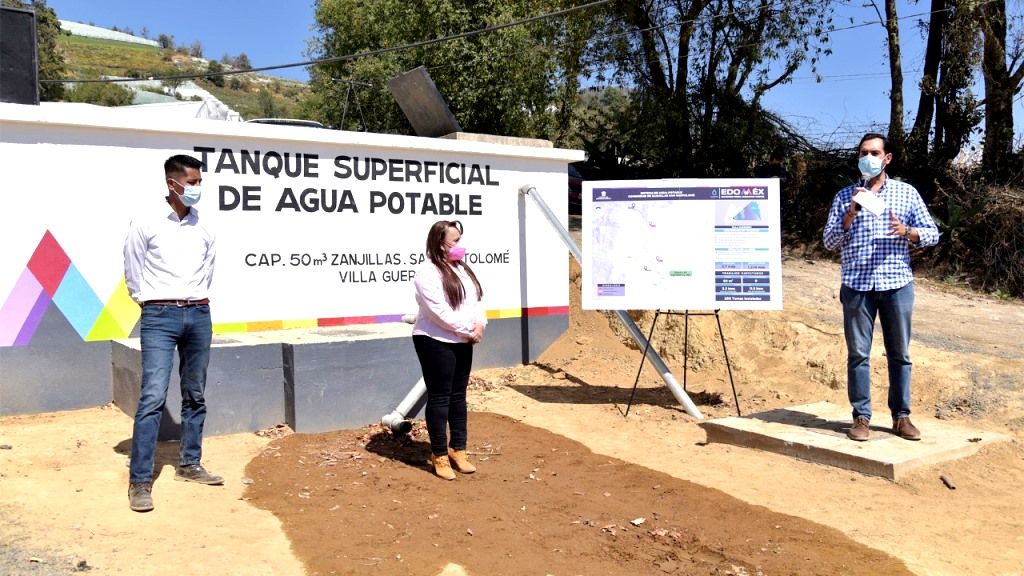 La CAEM entrega sistema de agua potable en la comunidad Zanjillas San Bartolomé, Villa Guerrero