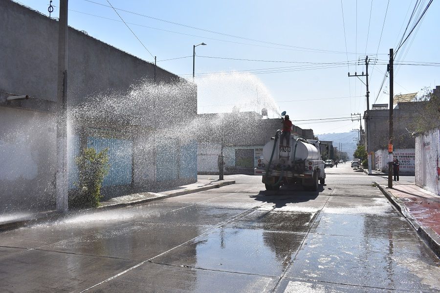 #En Chimalhuacán reforzamos Jornadas de desinfección de calles y avenidas
