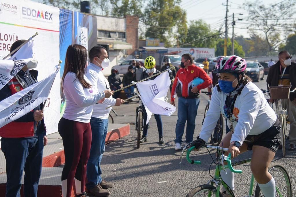 Inaugura #gobierno del edomex primera #Ciclovía Emergente en Naucalpan 