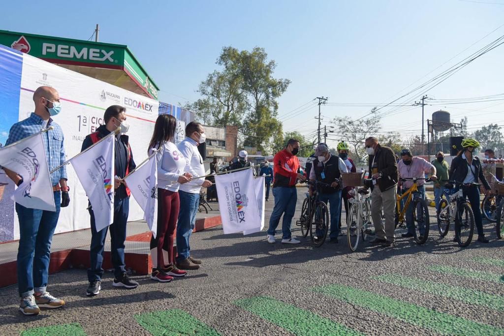 Inauguró GEM primera ciclovía emergente en Naucalpan 
 