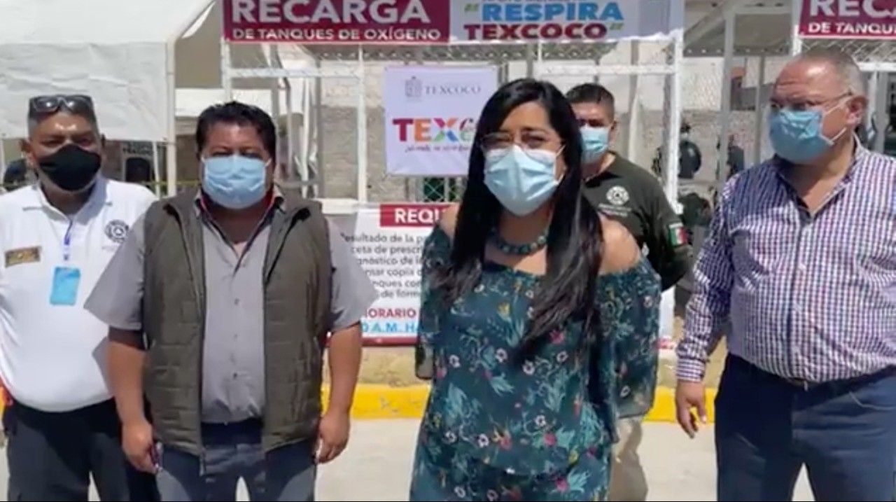 CONTINÚA EL APOYO CON RESPIRA TEXCOCO, SE INSTALAN DOS ESTACIONES DE RECARGA GRATUITA DE TANQUES DE OXÍGENO MEDICINAL
