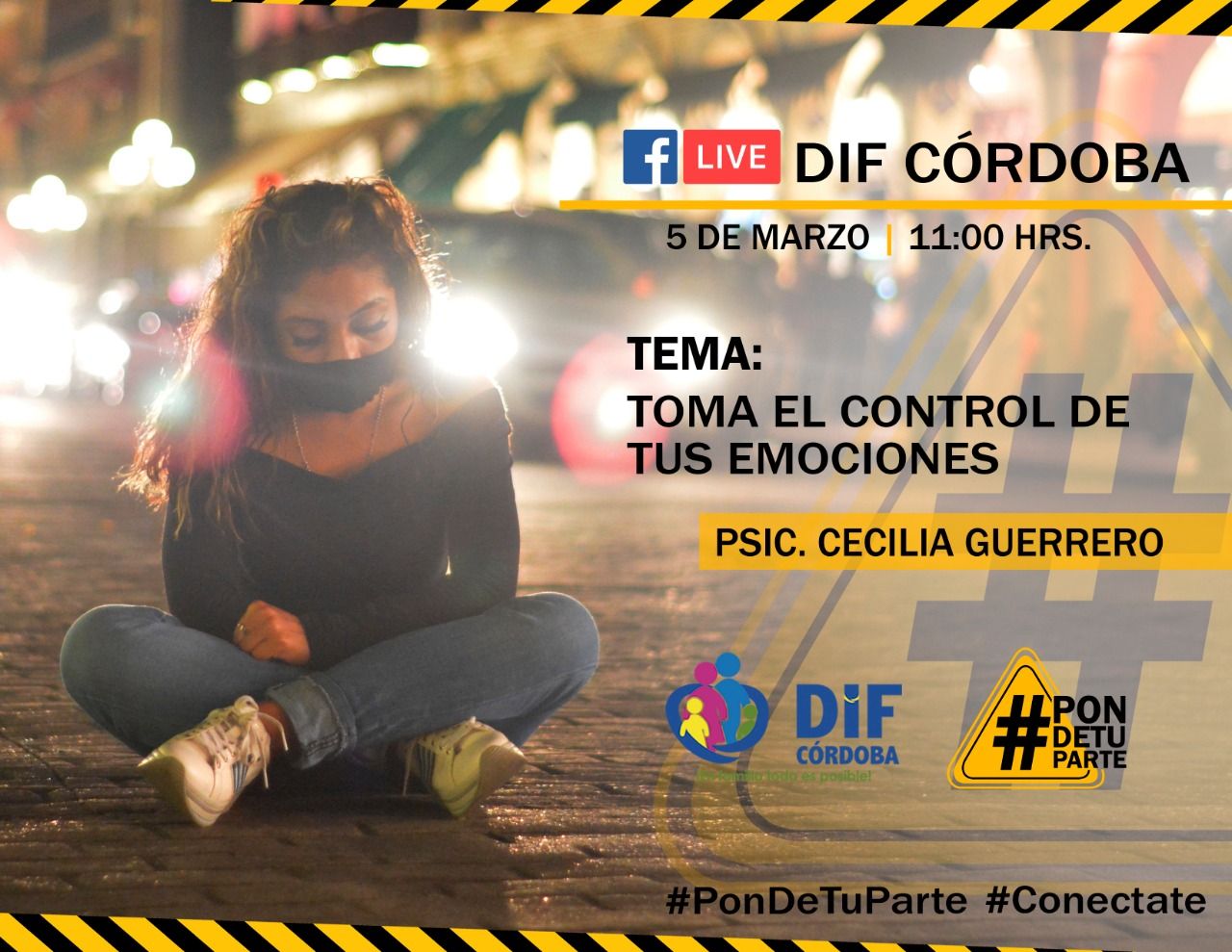 Transmisión especial del DIF Córdoba: "Toma el control  de tus emociones" 