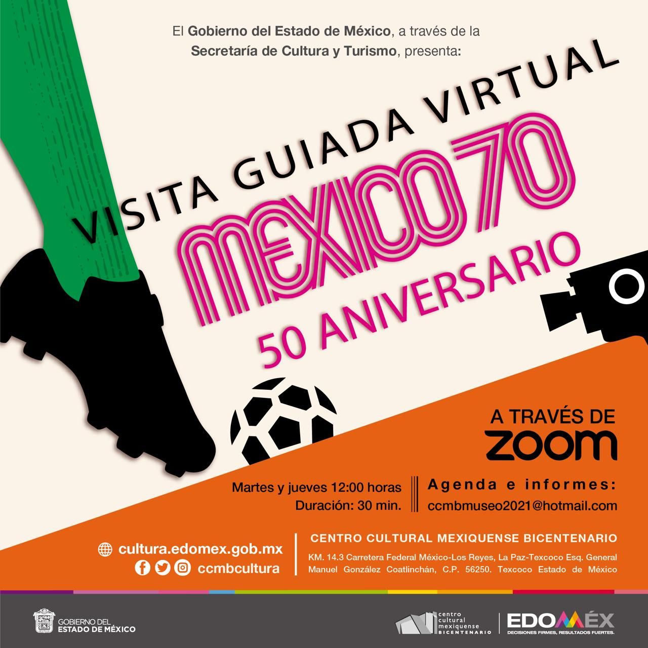 Ofrece centro cultural mexiquense bicentenario visitas guiadas virtuales en su biblioteca y exposición ’Mexico 70’