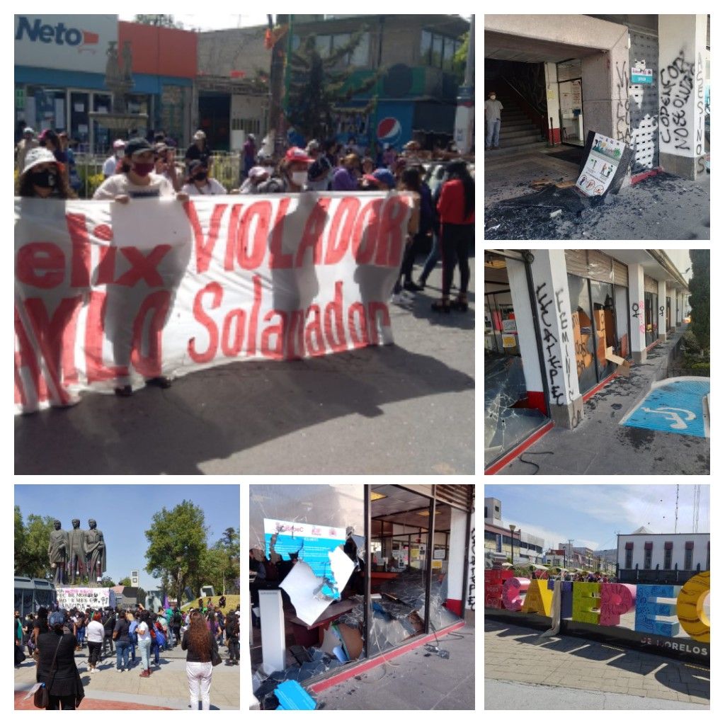 Marchas y destrozos durante el Día Internacional de la Mujer en municipios del Edomex