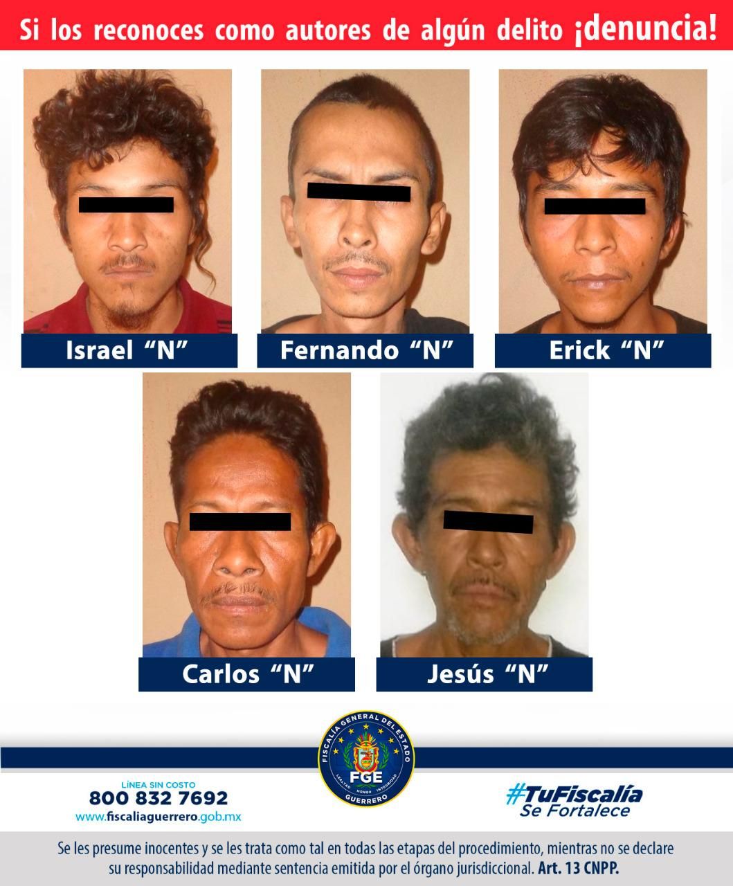 Sentencian a 13 años de prisión a 5 homicidas en  Acapulco
