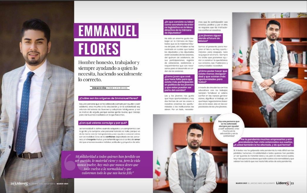 Emmanuel Flores, siempre ayudando a quien más lo necesita