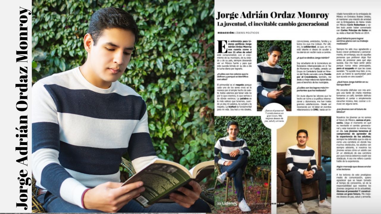 "La juventud, el inevitable cambio generacional": Jorge Adrián Ordaz Monroy