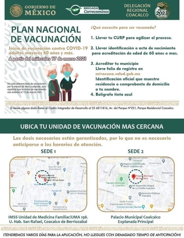 Inicia vacunación contra Covid-19 en Coacalco