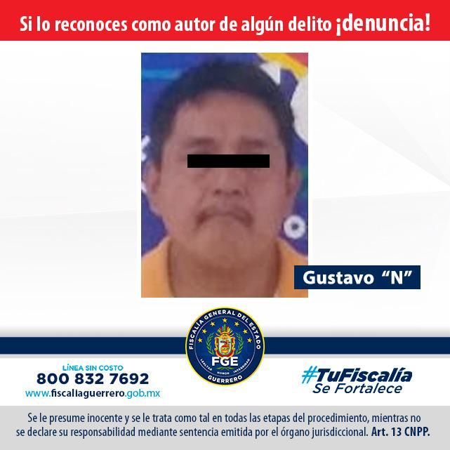 Vincula a proceso la Fiscalía de Guerrero a Gustavo "N" por delito de Violación en agravio de menor, en Iguala 
