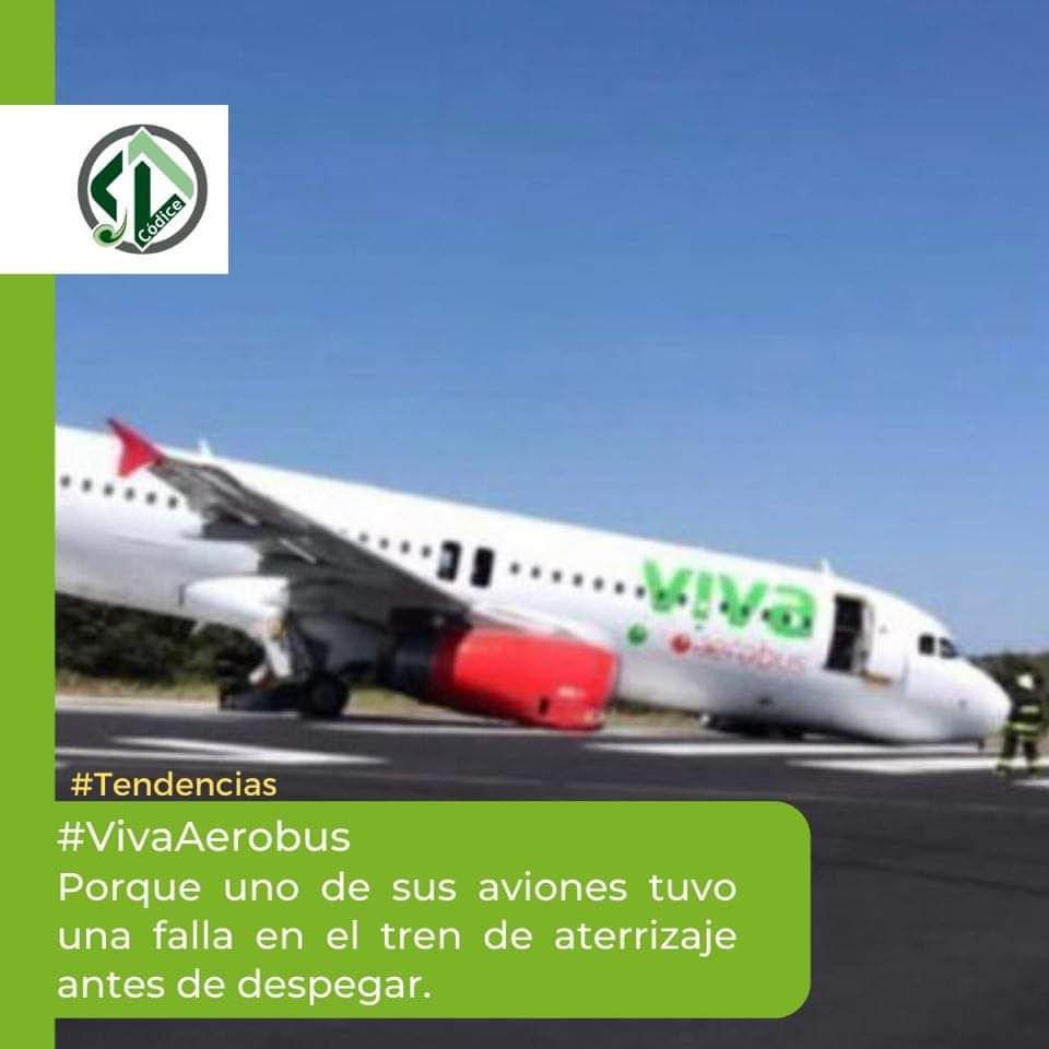 Viva Aerobus tuvo una falla en el tren de aterrizaje