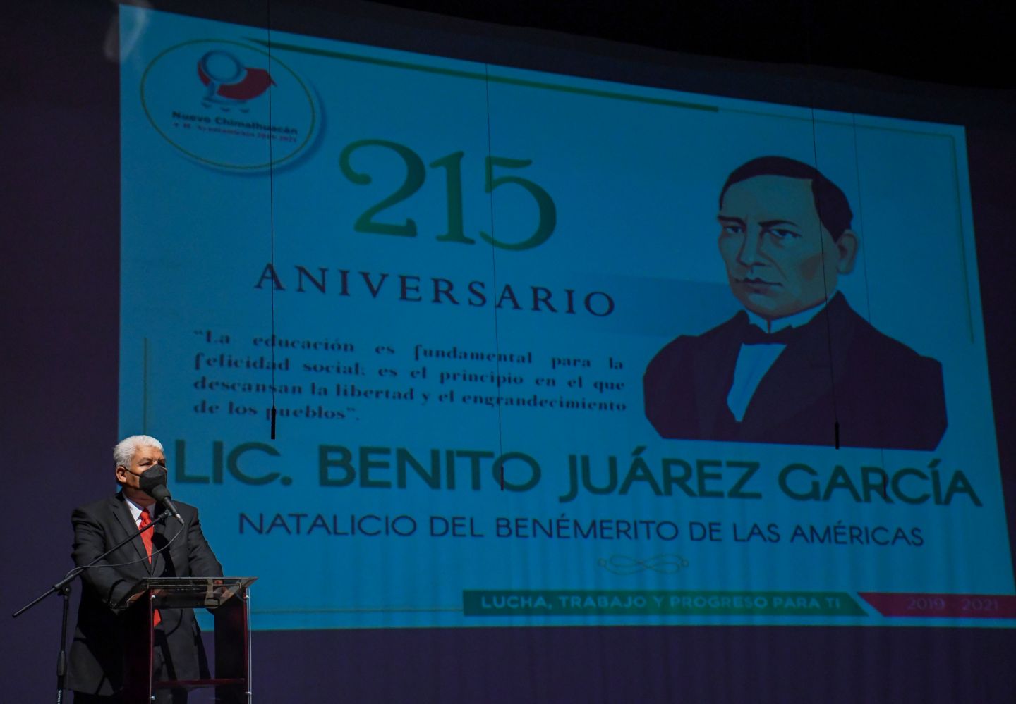 Conmemoramos el CCXV Aniversario del natalicio de Benito Juárez