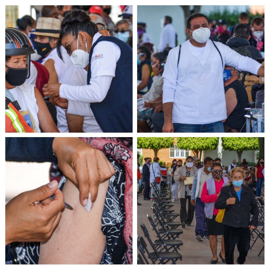 Más de 18 mil adultos mayores se han vacunado contra el covid-19 en Valle de Chalco
